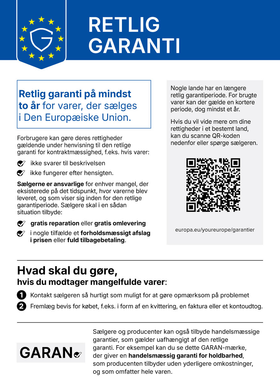 Lovbestemt garanti for overensstemmelse