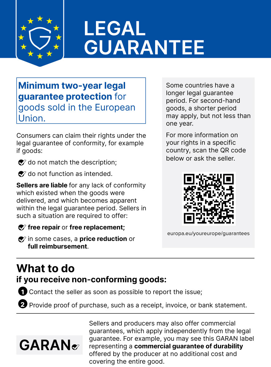 Legal guarantee of conformity